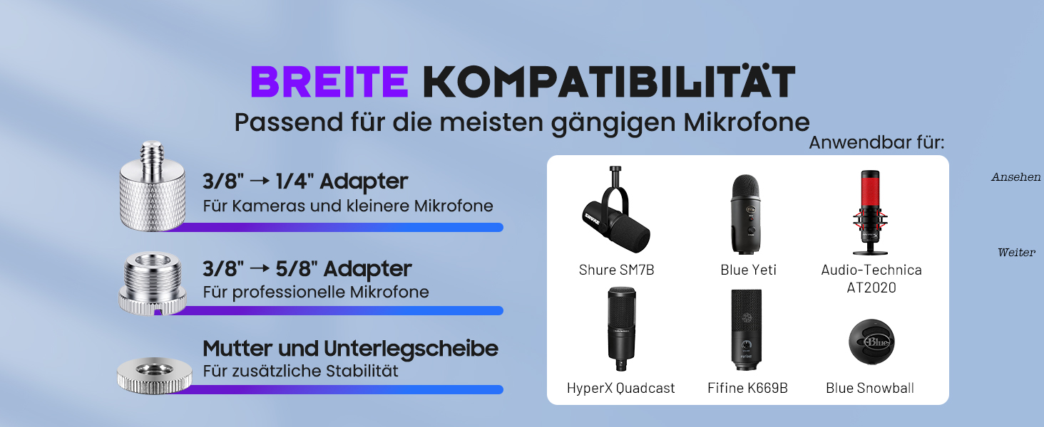 CAHAYA Мікрофонний стійкий кронштейн Boom Arm Professional: Регульований мікрофонний кронштейн з подовжувачем, низькопрофільний дизайн для стрімінгу та запису, вантажопідйомність до 2.5 кг