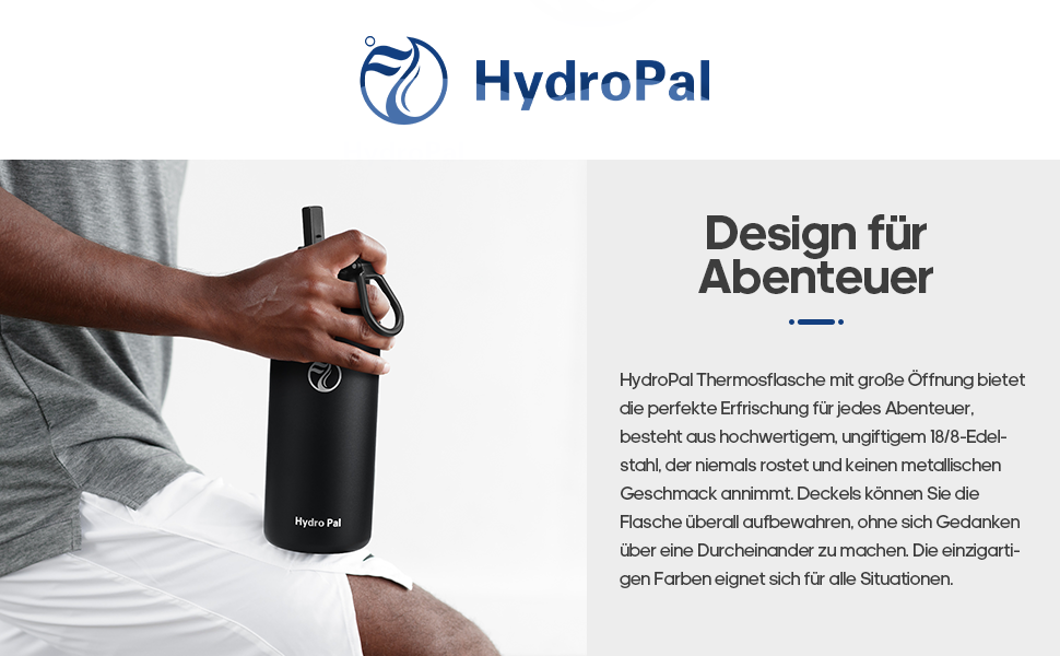 Термобутилка HydroPal 1200 мл з нержавіючої сталі, BPA-free, ізоляційна пляшка для спорту та подорожей з трубою та двома кришками, червоно-чорна