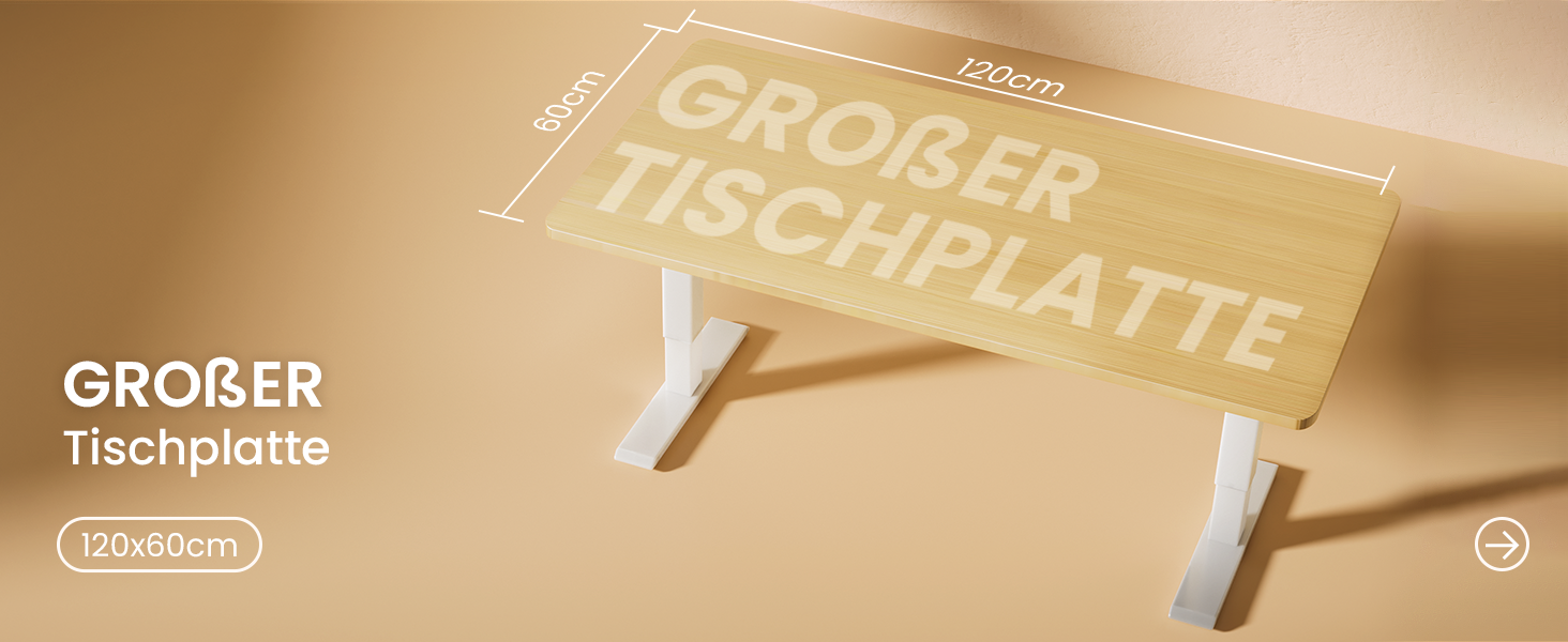 Електричний регульований стіл MAIDeSITe T1 Pro (білий) з 4-ма пам'ятями, міцний мотор та стійка металева база