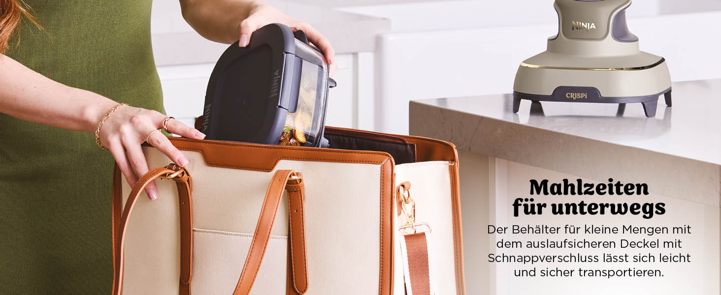 Ninja CRISPi Airfryer – фритюрниця-конвекційна піч, 3.8 л, 4-в-1, 1700 Вт, Stone Gold FN101EUSTGD