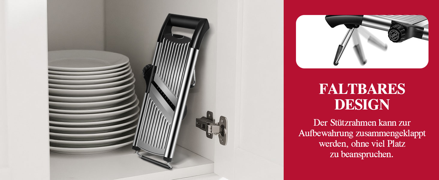 Машинка для нарізання овочів Mastertop Mandoline, 5-в-1, з нержавіючої сталі, регульована, для нарізання соломкою, скибочками та тертям