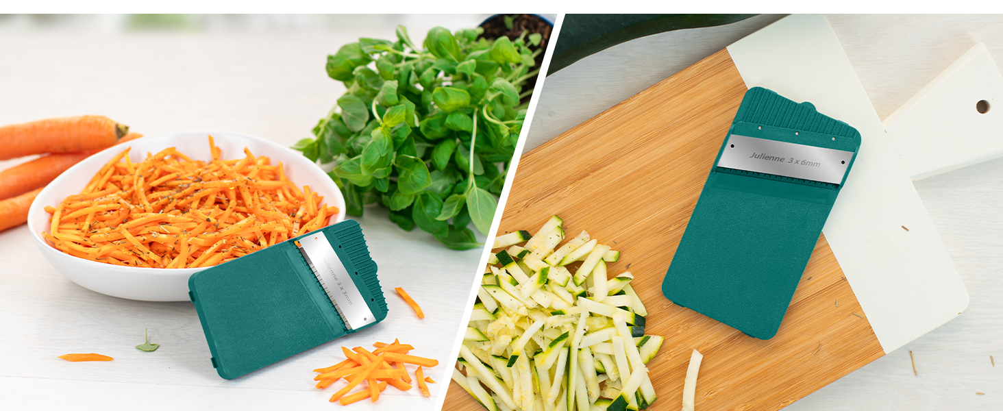 Nicer Dicer Mandoline 12-ти частинний набір для нарізки овочів, слайсер, овочевий гострий ніж, для нарізки соломкою, слайсами, кубиками, кухонний овочевий слайсер, турквіс/зелений