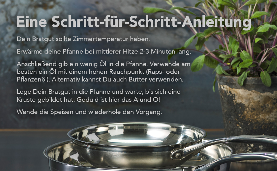 SCANPAN Fusion 5 сковорода з нержавіючої сталі індукційна 26 см | Багатошарове покриття | Для всіх типів плит | Сковорода з зручною ручкою | Придатна для духовки