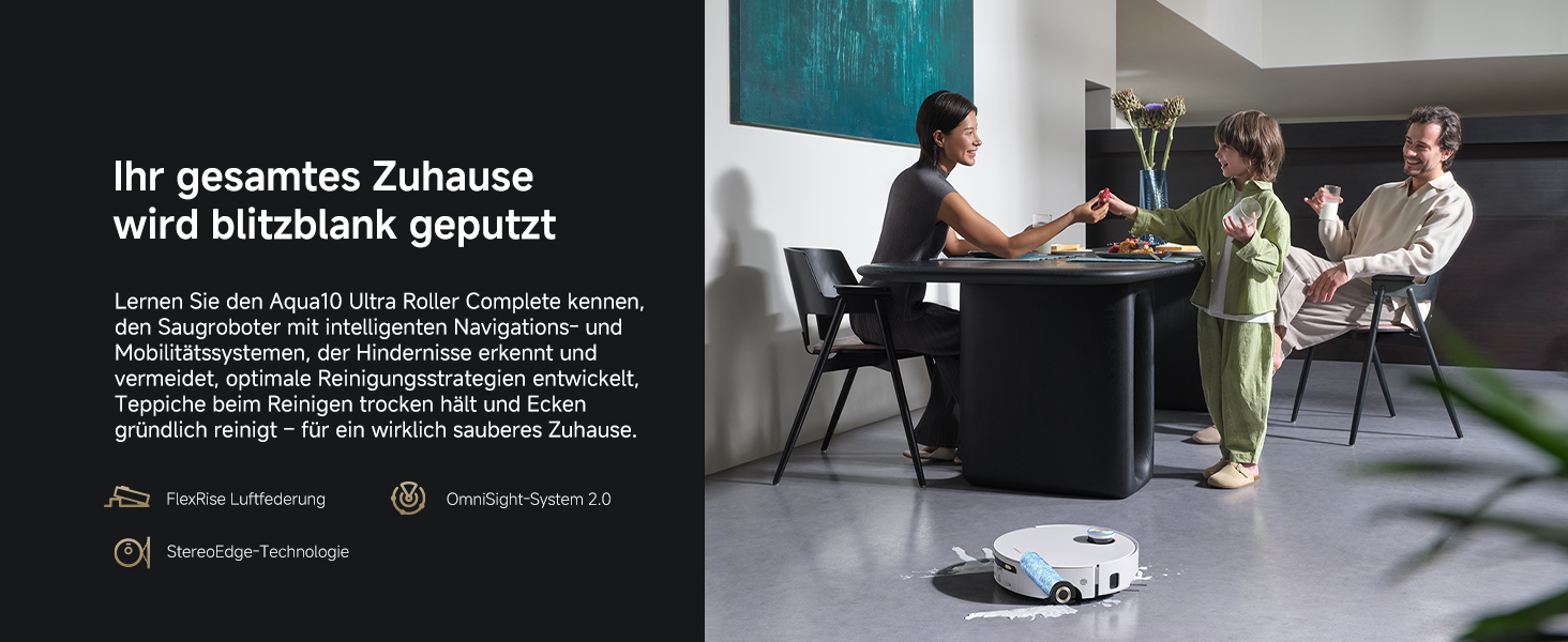 Робот-пилосос Dreame Aqua10 Ultra: миття та сухе прибирання, 30000Pa, 8 см, самоочищення, автоматичне спустошення, голосове керування