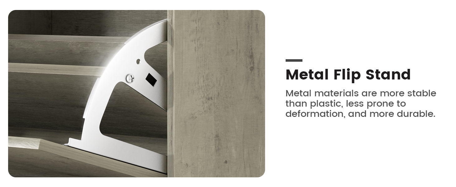 Взуттєва шафа Dripex, вузька, з 2 висувними ящиками-кипперами, металеві ніжки, для прихожей, вітальні, 80x24x100 см, білий (60 см, сірий)