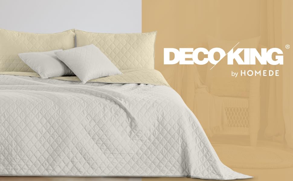 Покривало DecoKing 240x260 см, двостороннє, стьобане, легко чиститься, пудровий/вугільний, Axel Графіт/Срібло