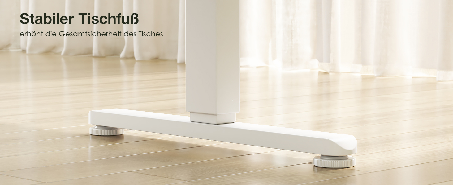 Електричний регульований стіл OffiGo 100x50 см з підставкою для клавіатури, 3 функції пам'яті, білий | Стіл для роботи та навчання