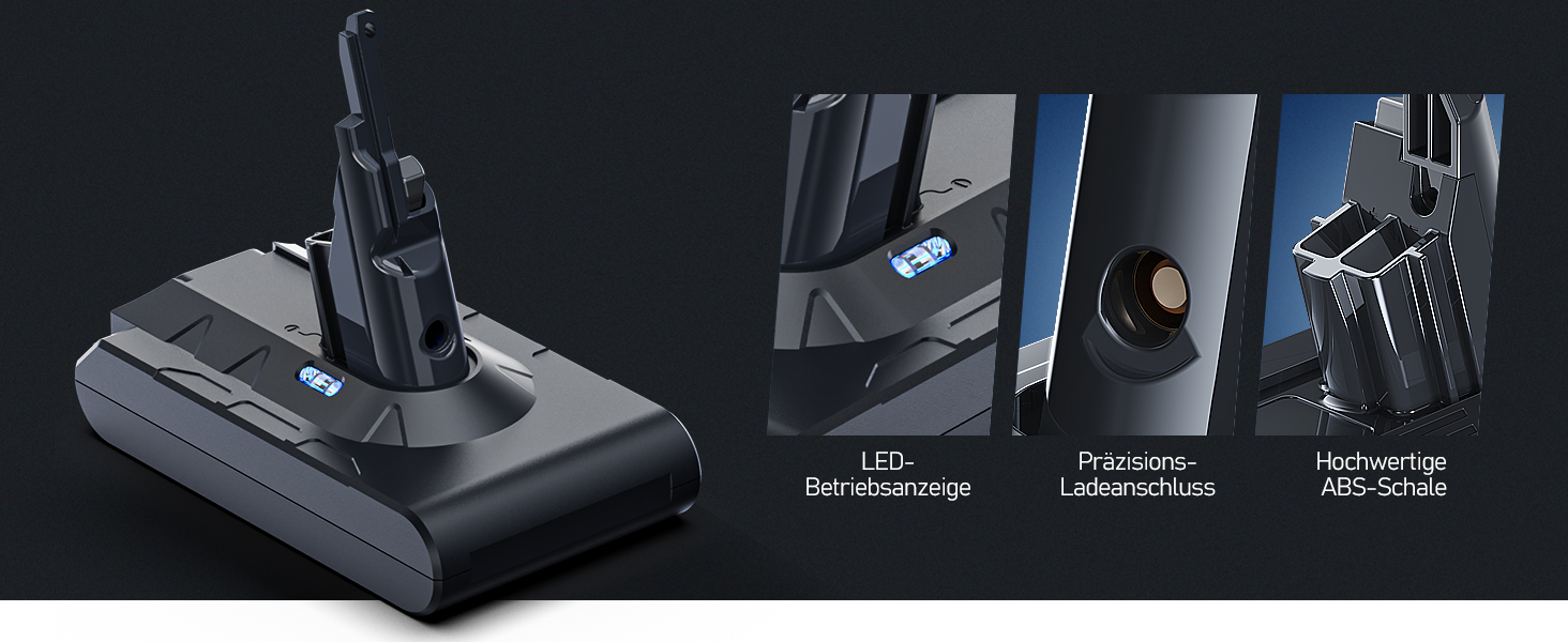 Акумулятор Keenstone V8 8000mAh для Dyson SV10 V8 Absolute/Animal/Motorhead/Fluffy: Оригінал + 3 фільтри