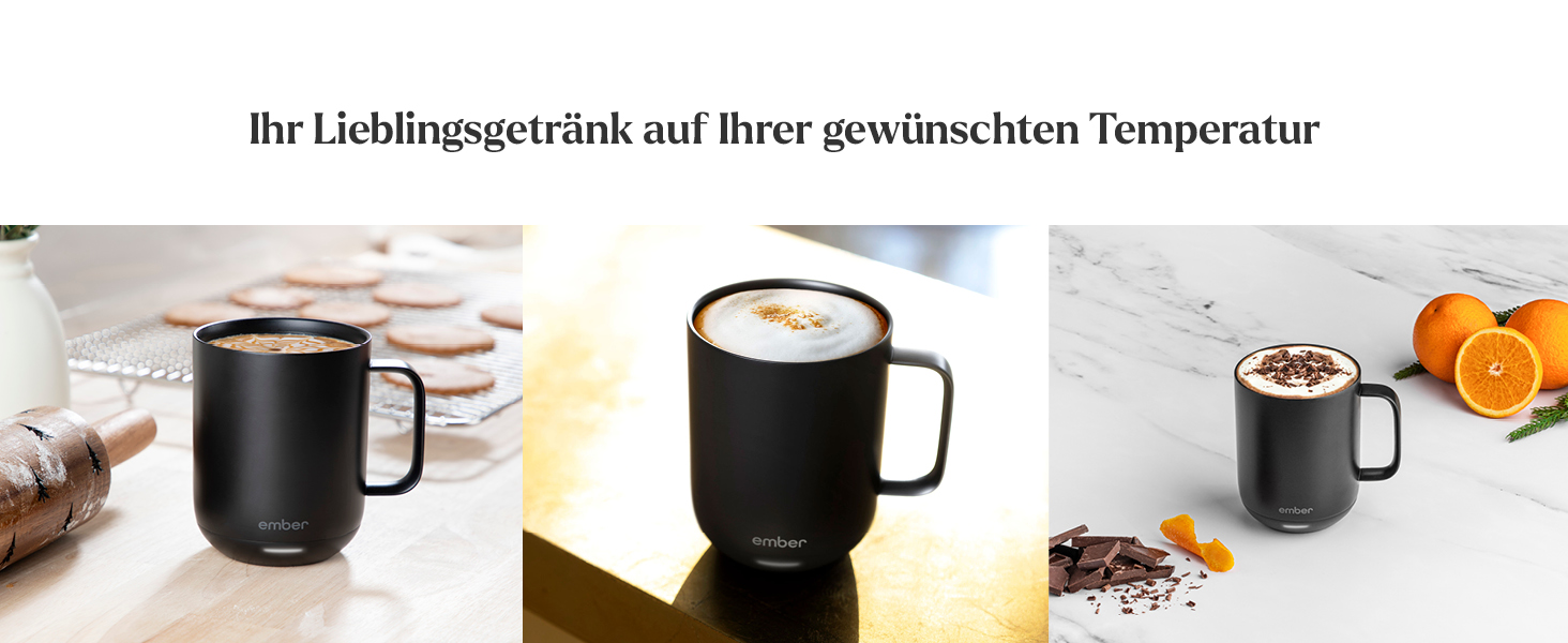 Розумний термокружка Ember Smart Mug 2, 295 мл, чорний: регулювання температури через додаток, LED дисплей, акумулятор, покращений дизайн