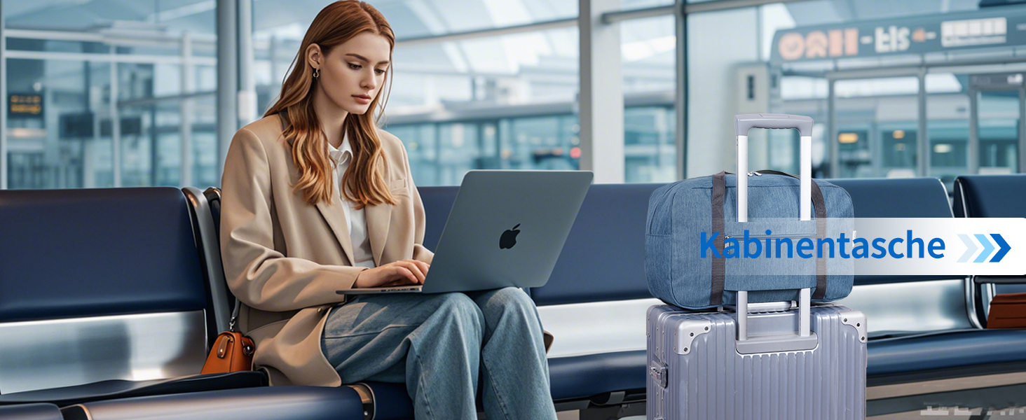 Складана сумка для ручної поклажі Narwey для Ryanair (40x30x20 см), чорна, з плечовим ременем