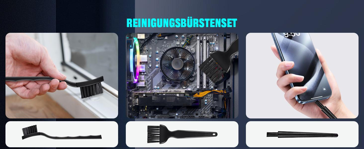 Акумуляторний ручний пилосос 4-в-1 для авто та дому, потужність 25000Па, бездротовий електроповітродув для прибирання шерсті, кухні та ПК, чорний