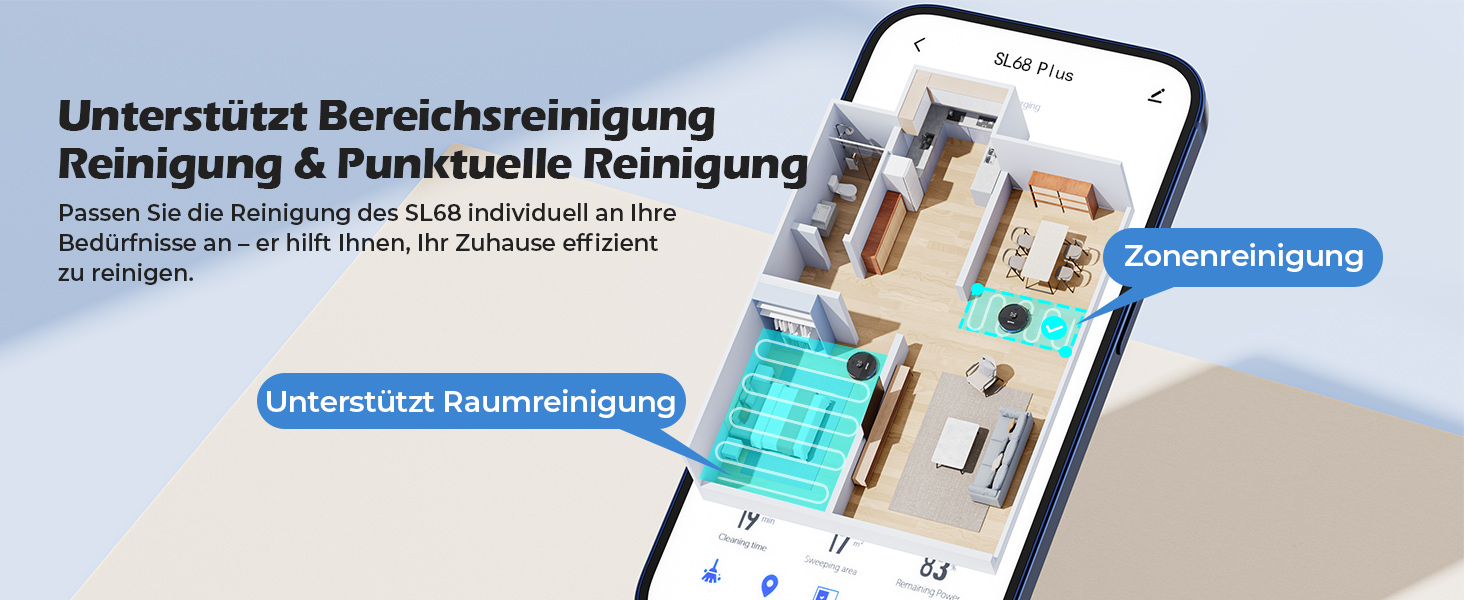 Робот-пилосос Lubluelu SL68 Plus 3-в-1 з функцією миття, 4500Pa, лазерна навігація, керування через додаток, 24 зони заборони для шерсті тварин, килим