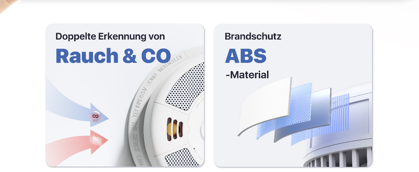 Датчик диму та монооксиду вуглецю X-Sense SC07-WX з Wi-Fi, з змінною батареєю, сумісний з додатком X-Sense Home Security, 1 шт. (набір 2 шт.)