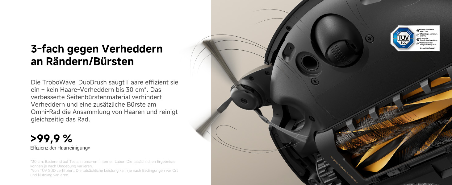 Робот-пилосос Mova V50 Ultra з функцією миття, 24000 Па, 6 см перешкода, навігація Liftable, RGB AI, LED, 80°C гаряча вода, 63°C сушка, DuoSolution, Tricut, чорний