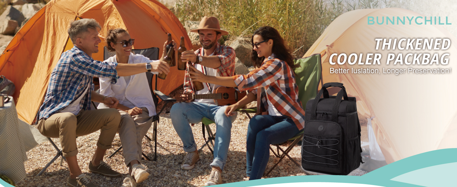 Чорний рюкзак-холодильник з м'якою ручкою, легкий та ізольований, велика місткість, для пляжу, кемпінгу, пікніка, риболовлі та походів