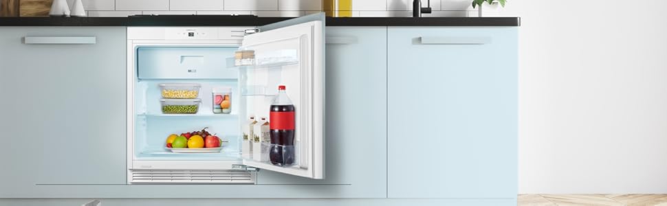 Міні-холодильник Cecotec Bolero CoolMarket TT 107: 121 л, вбудований, чорний, регулювання температури, відсік для овочів, морозильна камера