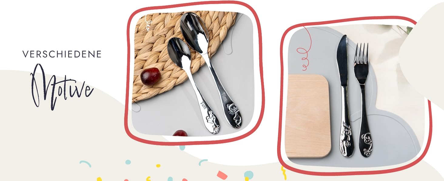 Дитячий столовий набір з гравіюванням