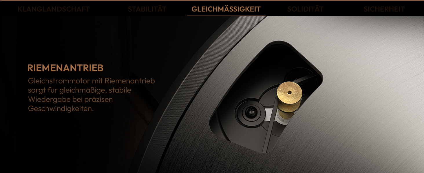 ONE-Q Hi-Fi вініловий програвач з Bluetooth 5.4, вбудованими динаміками, фонокоректором, магнітною голкою AT-3600L, 33/45 об/хв, два режими швидкості