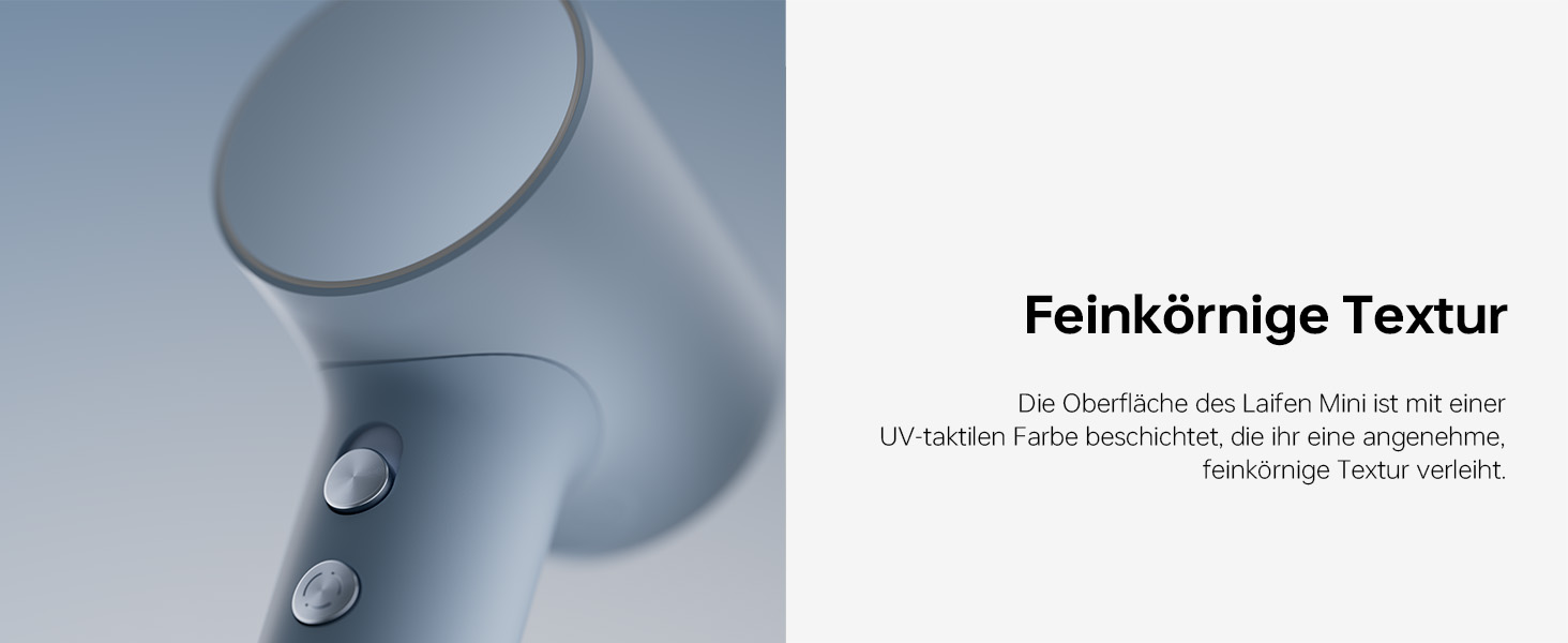 Компактний фен для волосся Laifen Mini з безщітковим двигуном (110 000 об/хв) та іонізацією, швидкий та тихий дорожній фен, синій