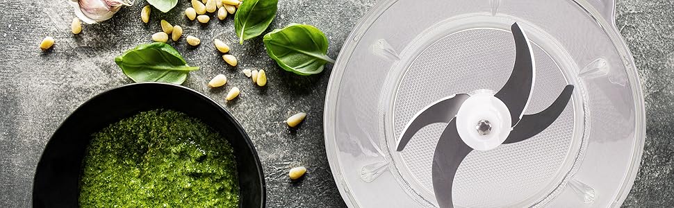 Кухонний комбайн Beper P102ROB001 зі скляною чашею, сірий/чорний