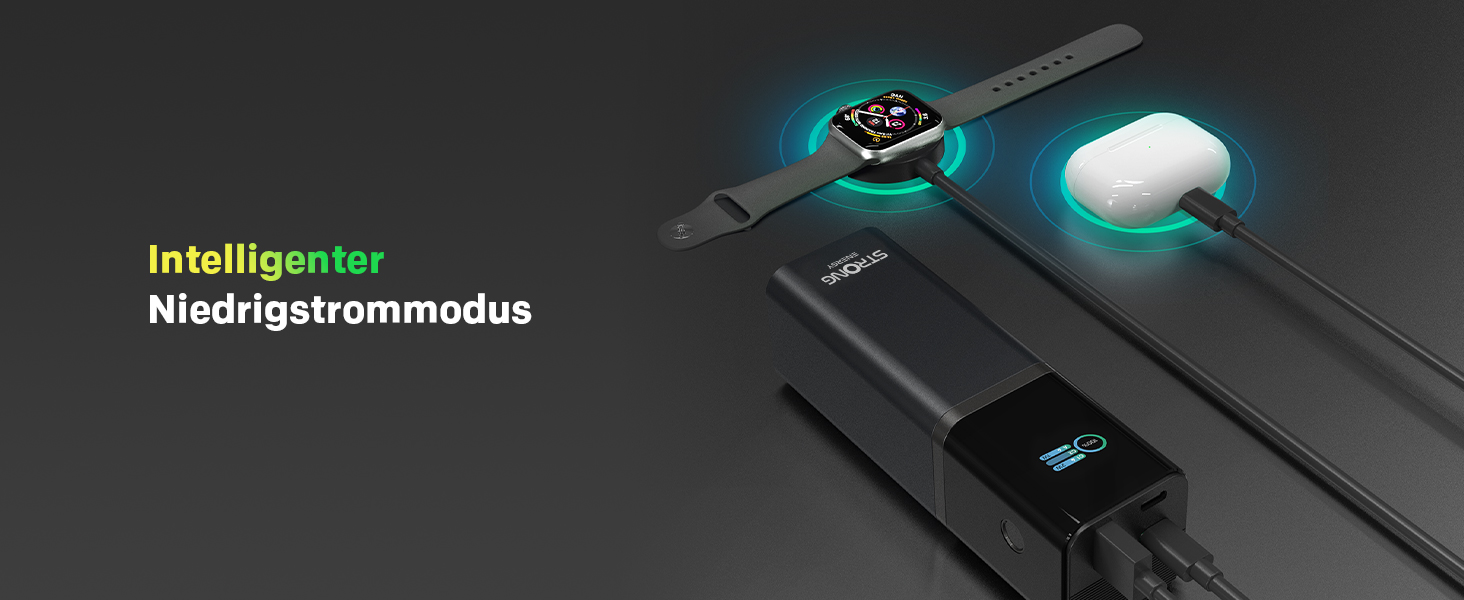 Power Bank STRONG S-19, 12000mAh, 176W, USB-C PD 3.1 + UFCS, TFT-дисплей, для iPhone, Galaxy, MacBook, iPad, 12000 мАг