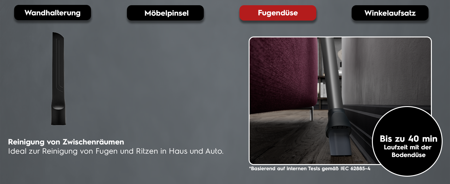 Акумуляторний пилосос AEG Serie 7000 Granitgrau: потужний, легкий (2,2 кг), ергономічний, з 70% перероблених матеріалів, до 50 хв роботи, 120 м², 2в1, 5-рівнева фільтрація, для всіх типів підлоги, автоматичний, сірий, AP71UB14AM