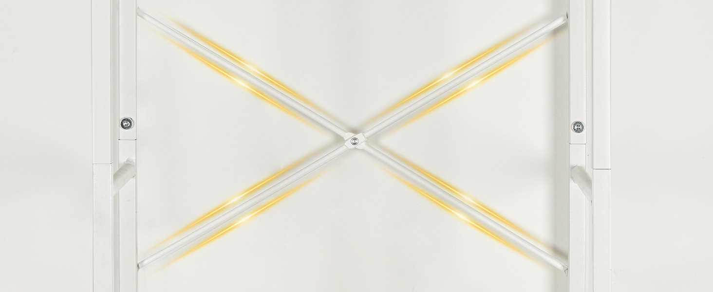 HOOBRO Лежак для одягу з полицями для взуття, білий та дерев'яний, EWN04YM01