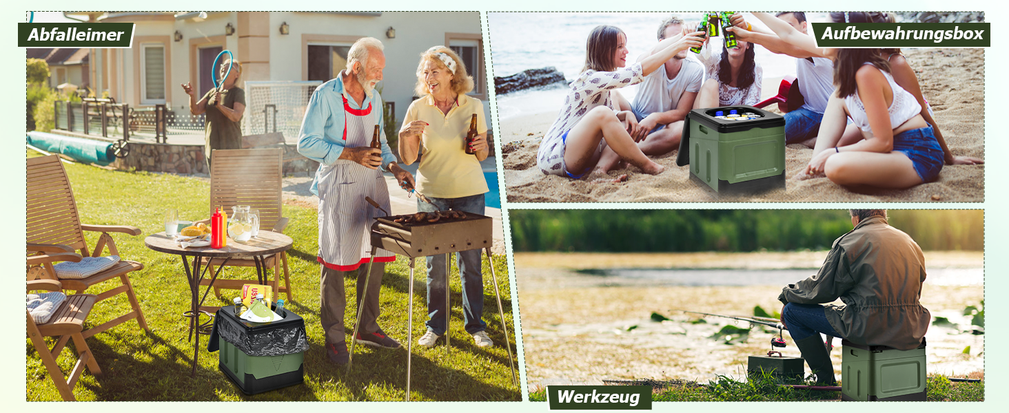 Зручна складана мобільна туалетна кімната OTRAKI для кемпінгу, фестивалів та подорожей (зелена)