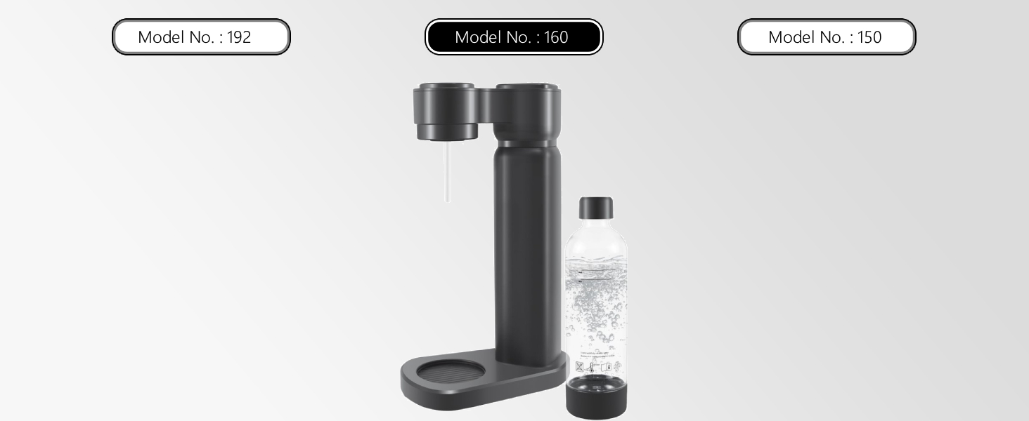 Сифон для газування води Sodastream (газвататор) з пляшкою 1 л, чорний, висота 40.3 см