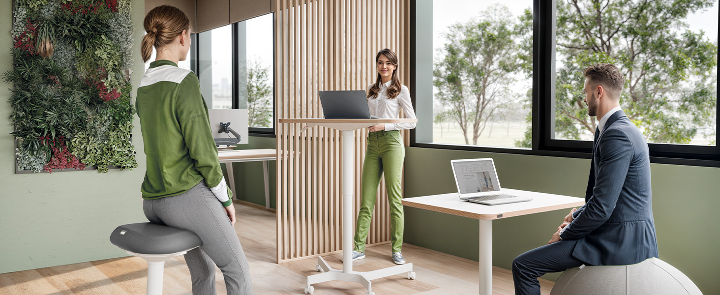 Ергономічний електричний стіл Leitz Ergo Compact 80x60 см для офісу та дому, білий - регульована висота, навантаження до 80 кг, з нагадуванням про зміну положення