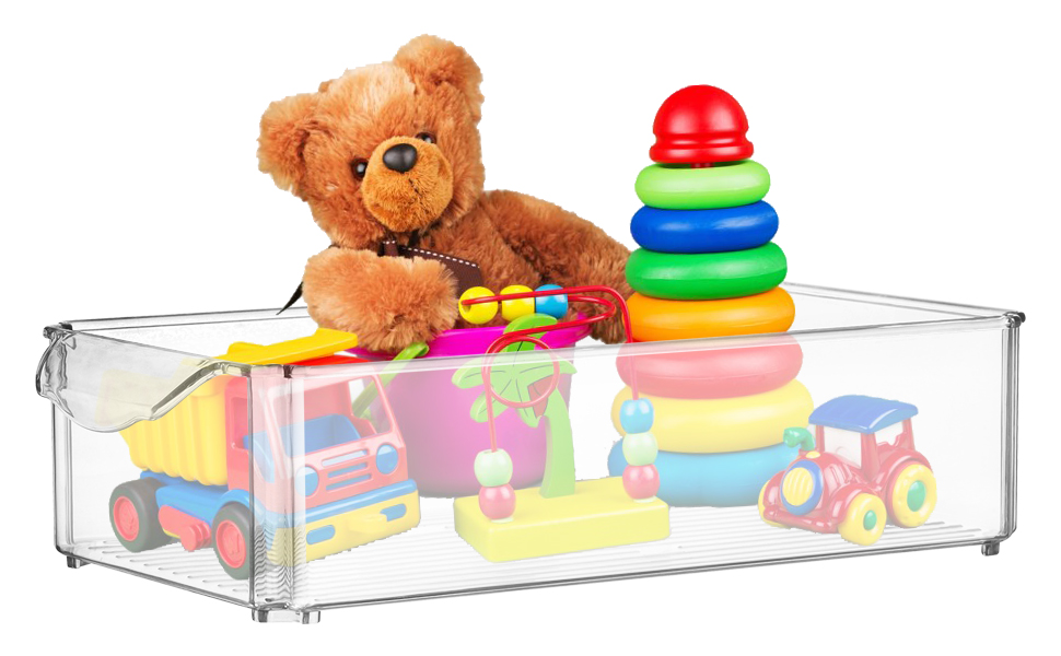 Органайзери для холодильника, набір 3 шт., з кришкою, з прозорого пластику. Підходять для холодильника, комори, морозильника, шаф.