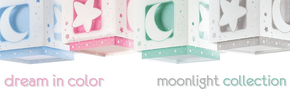 Стельовий світильник Dalber Nursery 3 світильники Moon & Stars Grey, E27, 63233NE