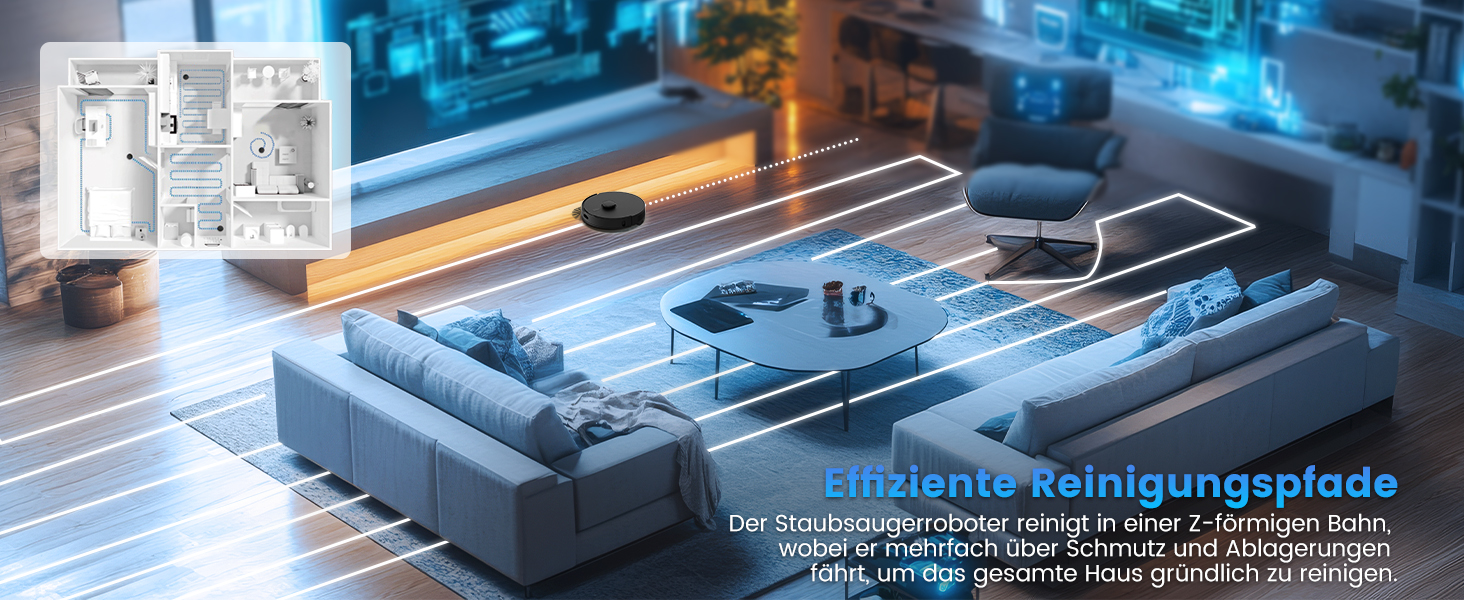 Робот-пилосос з функцією миття та станцією самоочищення, об'єм 3.5л, для килима та шерсті тварин, керування через додаток та Alexa, LiDAR навігація, час роботи 180хв (Чорний)