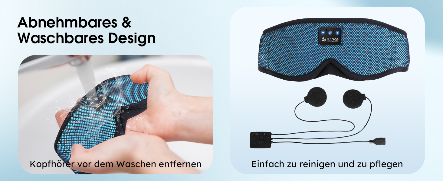 Маска для сну LOVE EYE 3D, для тих, хто спить на боці, чоловіча та жіноча, дихаюча, блокує світло (Блакитна)