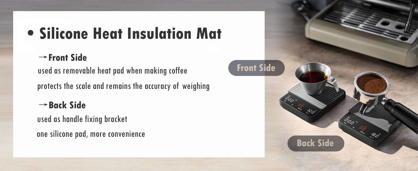 Ваги для кави NUTRI FIT Mini з таймером, USB-C, LED-дисплеєм, 2 кг/0,1 г, чорний