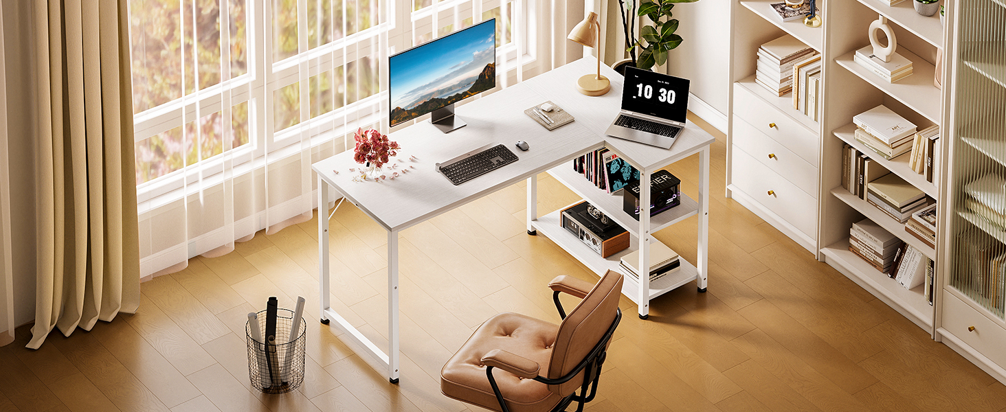 Ігровий стіл Coleshome, кутовий, з обертовим ящиком, 120x70 см, білий