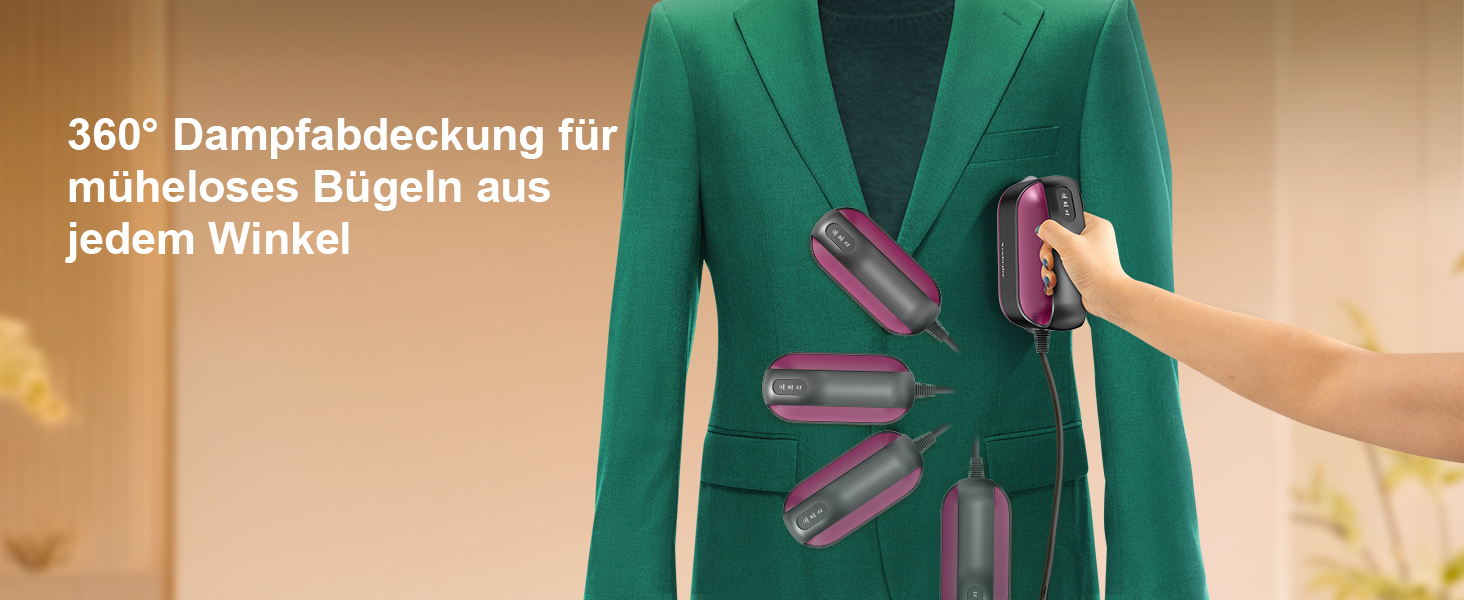 Праска Newbealer: компактна туристична праска, 1200W, 3 режими, швидкий нагрів 45с, зелений/пісочний колір