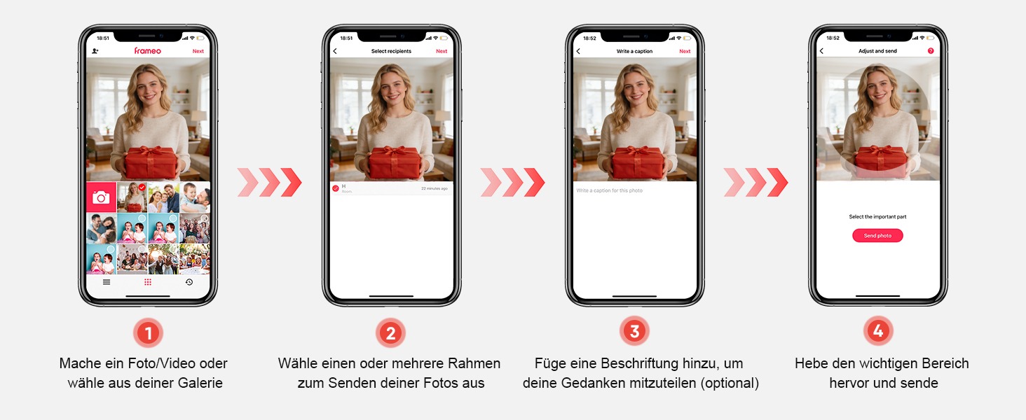 FRAMEO Цифровий фоторámеn 15.6 дюймів WiFi, IPS, FHD 1920x1080, 32GB, сенсорний екран, автоповорот, для стін, фото/відео через додаток FRAMEO