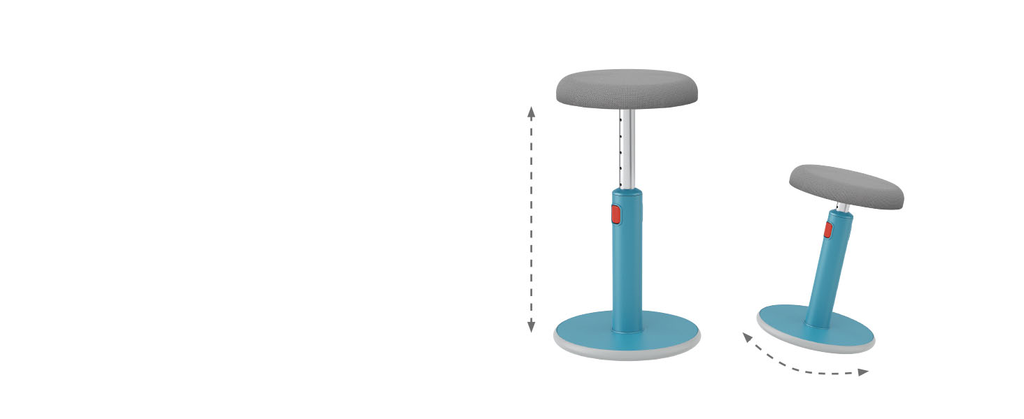 Табурет Leitz Active Sit-Stand, ергономічний, регулюється по висоті, Ergo Cosy, сірий, 65180089, теплий жовтий