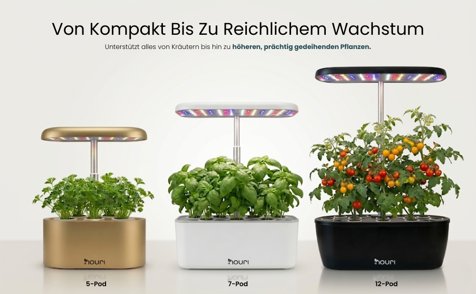 Smart Garden Nouri 12 Pod для вирощування томатів вдома | Гідропонна система | LED лампа для розсади | Автоматичний догляд