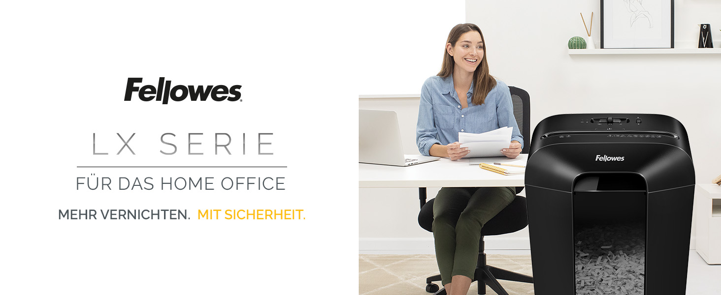 Fellowes LX50: Шредер для документів, 9 листів, Cross Cut, 17л, з блокуванням, чорний