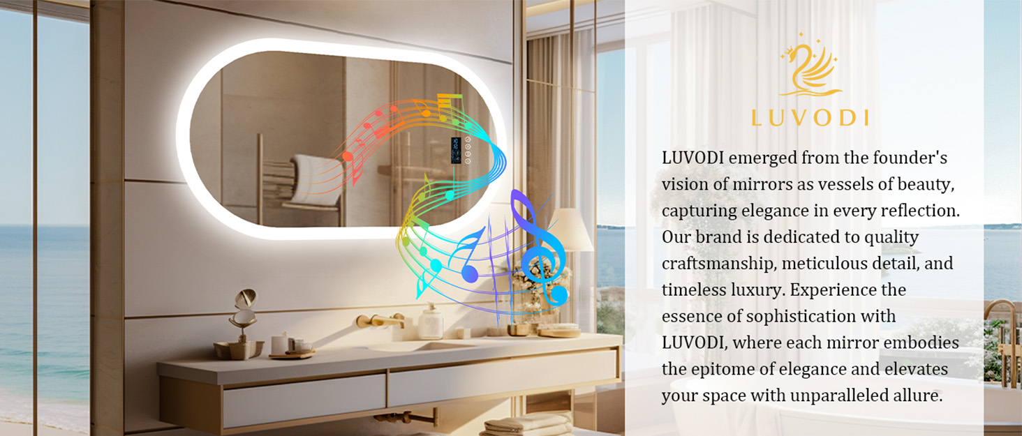 Дзеркало для ванної кімнати LUVODI з підсвічуванням 40x50 см: регульоване LED дзеркало з 3 кольорами світла, сенсорне управління, запобігає запотіванню, водонепроникне, настінне дзеркало для ванної кімнати, горизонтальне/вертикальне кріплення 50 см x 40 см