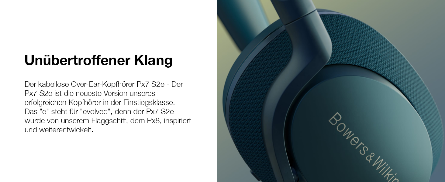 Навушники-вкладиші Bowers & Wilkins PX7 S2e, з шумозаглушенням, бездротові, 30 годин, Ocean Blue