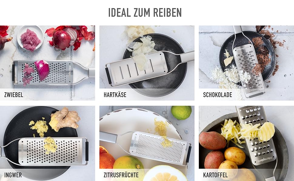 Мікроплан NEUE Professional Serie з грубою клинком | Професійна тертка з нержавіючої сталі | Ідеальна для сиру, овочів, горіхів, шоколаду, імбиру та часнику | Зроблено в США