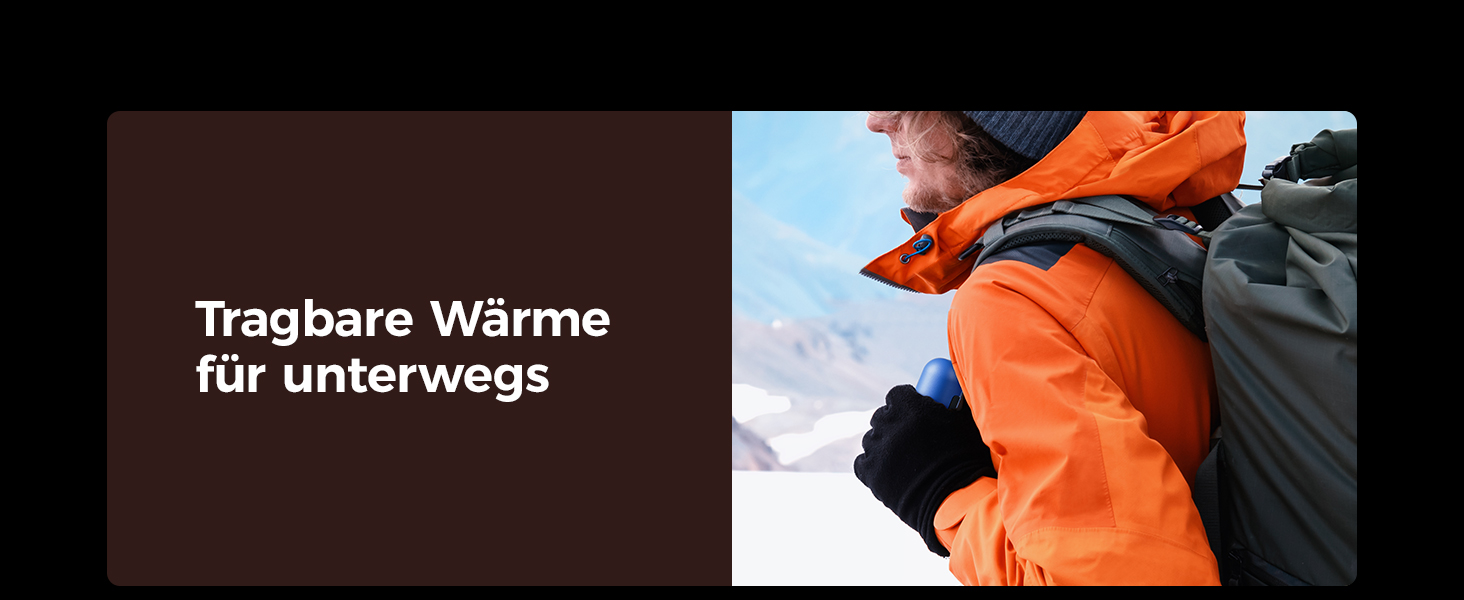 Електричний грійка для рук OCOOPA 10000 mAh, 2 шт. з розділенням, магнітний, 4 режими нагріву, швидкий нагрів, USB powerbank для зими, UT2s (MagTwins) (Pro_Schwarz)