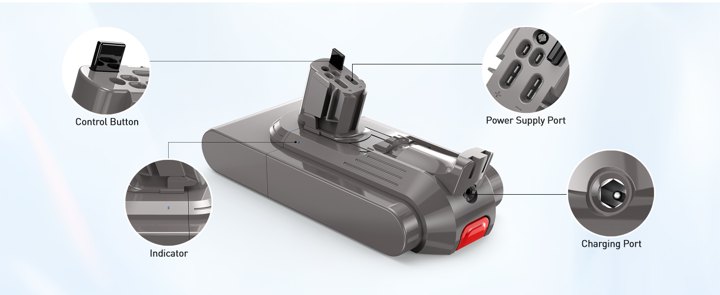 Акумулятор NASTIMA 25.2V 3900mAh Li-ion для пилососа Dyson V11/V15 (Animal, Complete Extra, Fluffy Extra, SV15, SV18) - оригінал