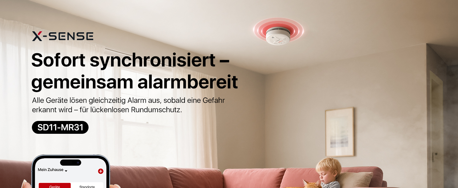 X-Sense Розумний димовий сповіщувач з Wi-Fi, магнітним кріпленням, сертифікований EN 14604, мережевий, з керуванням через додаток, з базовою станцією SBS50, 6 шт. (білий)