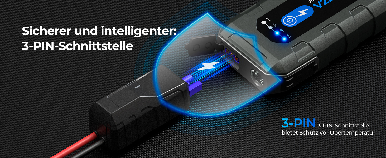 TOPDON JS3000 Powerbank для запуску двигуна, 12V, 24000mAh, 2200A, для бензинових (9.0L) та дизельних (7.0L) двигунів, з EVA-чохлом