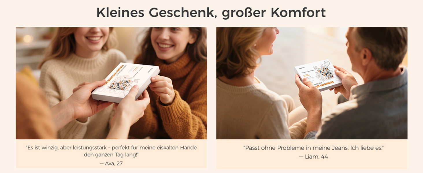 Електричні грілки для рук OCOOPA (2 шт.), 3 режими нагріву, 4000mAh, USB-зарядка, подарунок для жінок, для активного відпочинку