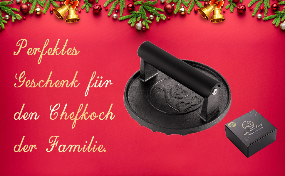 Пресс для бургерів з чавуну Gourmet Easy | Smasher для смачних гамбургерів та Smash Burger (Ø15см)